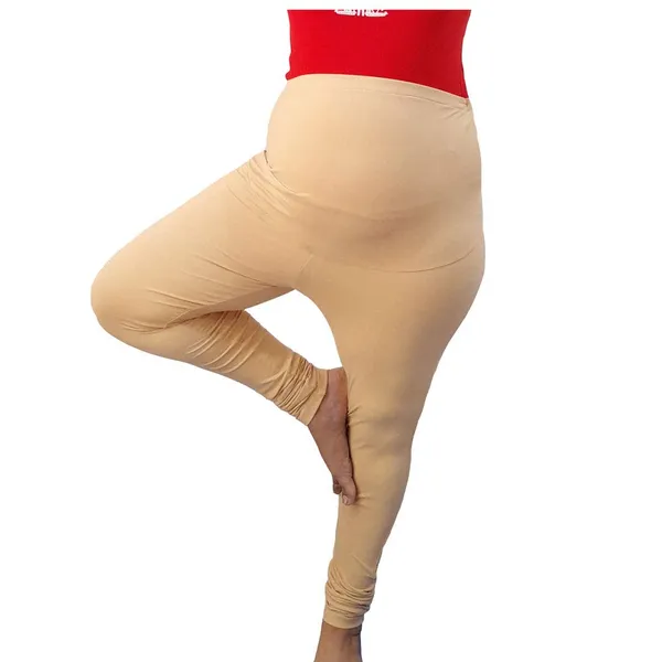 Beige_Polycotton_Premium_&_Elegant_Maternity_Jegging_For_Women
