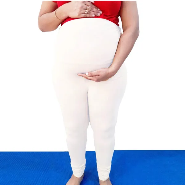 White_Cotton_Premium_&_Elegant_Maternity_Jegging_For_Women