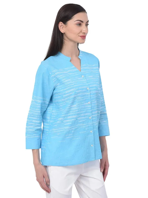 Light_Blue_Cotton_Premium_&_Elegant_Top_For_Women