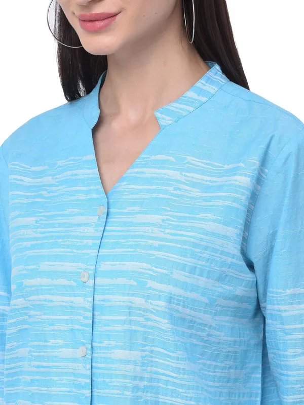 Light_Blue_Cotton_Premium_&_Elegant_Top_For_Women