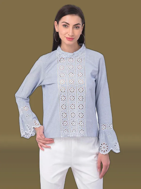 Blue_Cotton_Premium_&_Elegant_Top_For_Women
