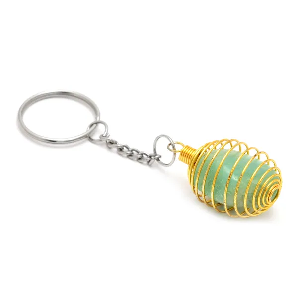 Gemstone_Spiral_Cage_Keychains