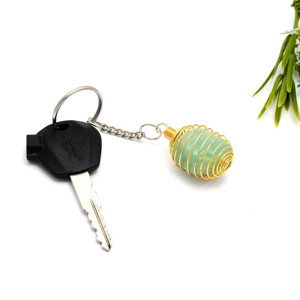Gemstone_Spiral_Cage_Keychains