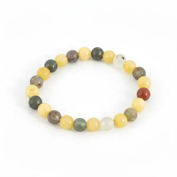 Multi-Color_Amber_(Yellow,_Brown_&_Greenish_Beads)_Handband