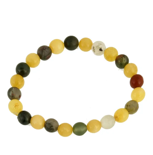 Multi-Color_Amber_(Yellow,_Brown_&_Greenish_Beads)_Handband