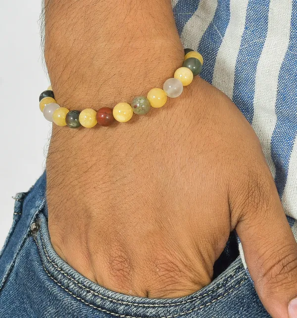 Multi-Color_Amber_(Yellow,_Brown_&_Greenish_Beads)_Handband