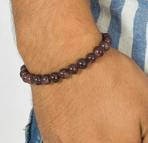 Red_Garnet_(Dark_Red/Wine_Beads)_Handband