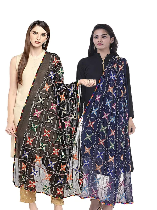 Chiffon_Phulkari_Embroidered_Dupatta_For_Women