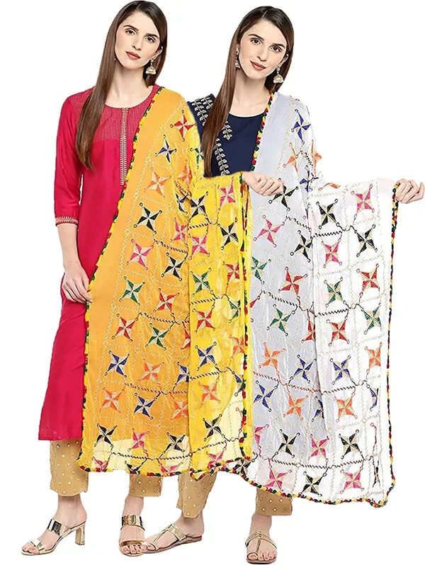 Chiffon_Phulkari_Embroidered_Dupatta