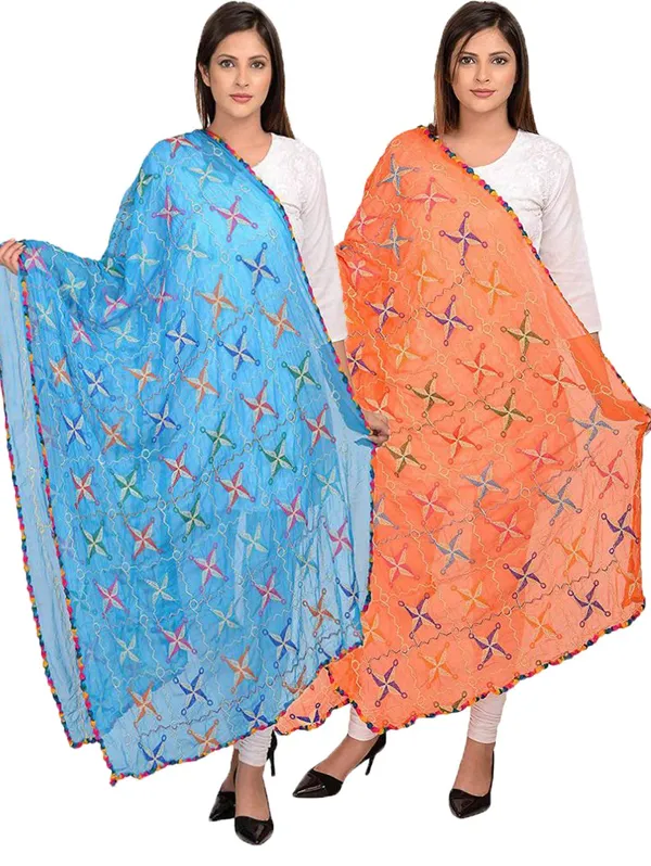 Chiffon_Phulkari_Embroidered_Dupatta