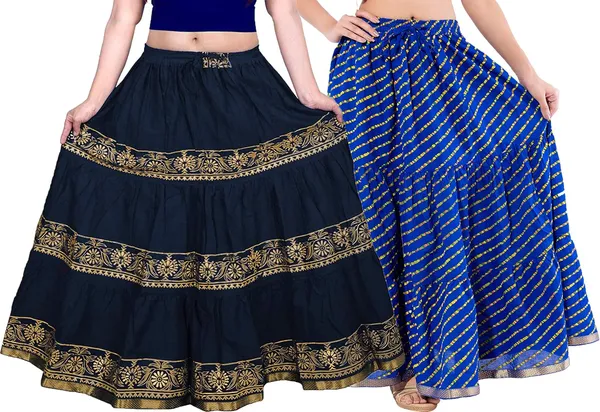 Navyblue_Cotton_Skirt_For_Women
