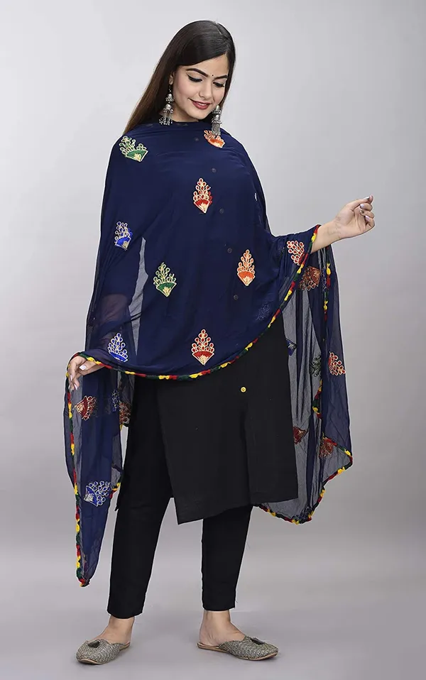 Women_S_Phulkari_Chiffon_Dupatta