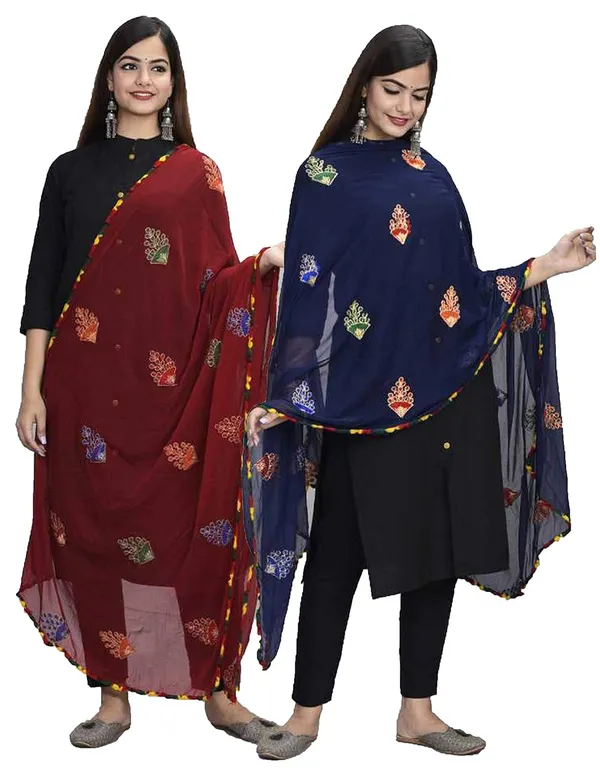 Zari_Phulkari_Embroidery_Dupatta