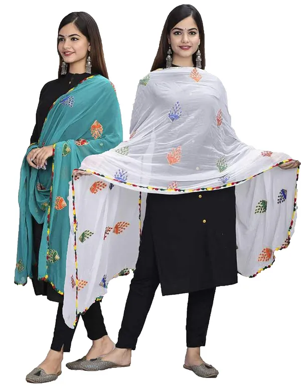Zari_Phulkari_Embroidery_Dupatta
