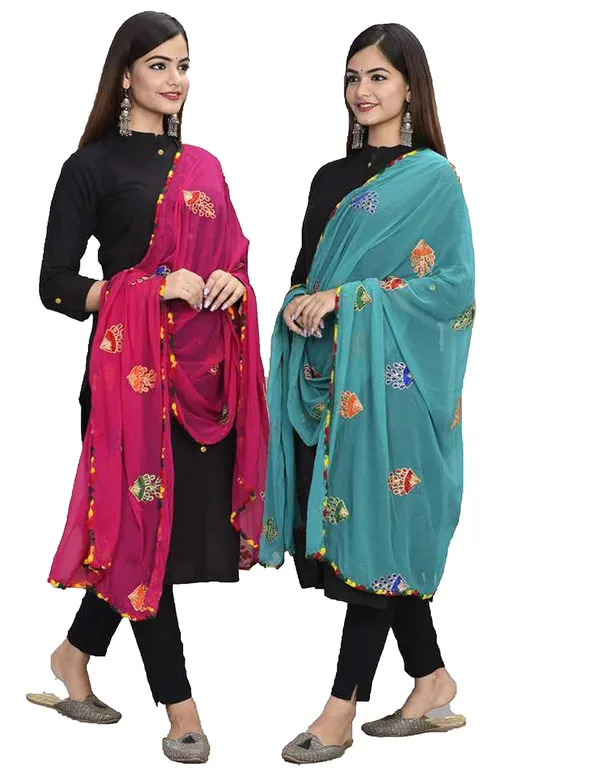 Zari_Phulkari_Embroidery_Dupatta