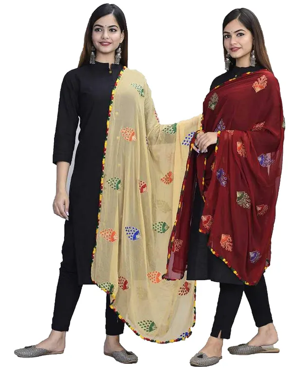 Zari_Phulkari_Embroidery_Dupatta