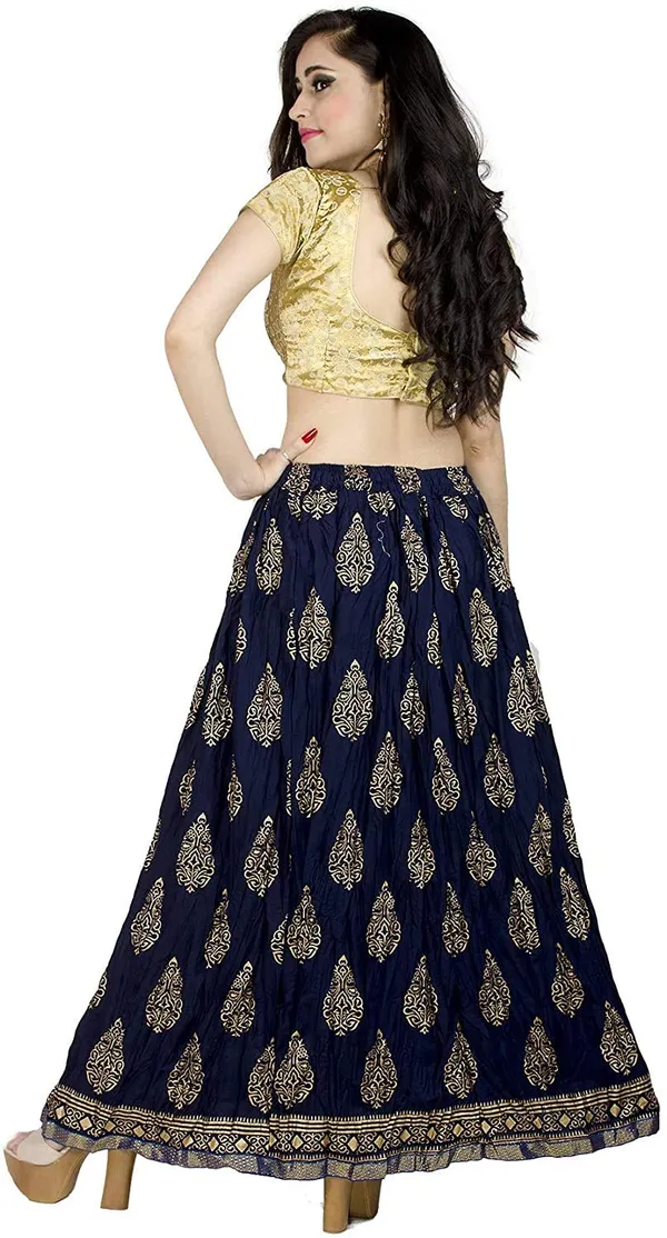 Women_S_Block_Print_Long_Skirt