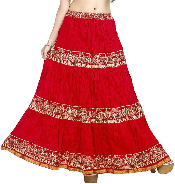 Women_S_Block_Print_Flared_Skirt
