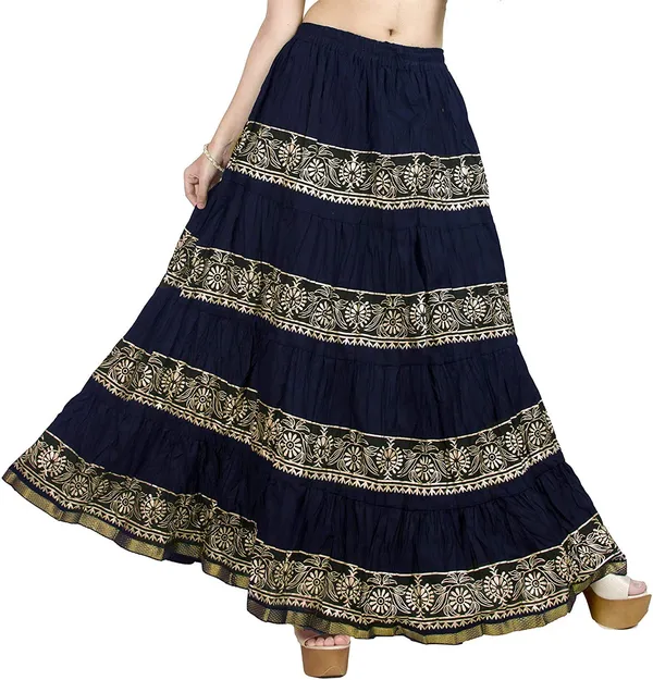 Women_S_Block_Print_Flared_Skirt