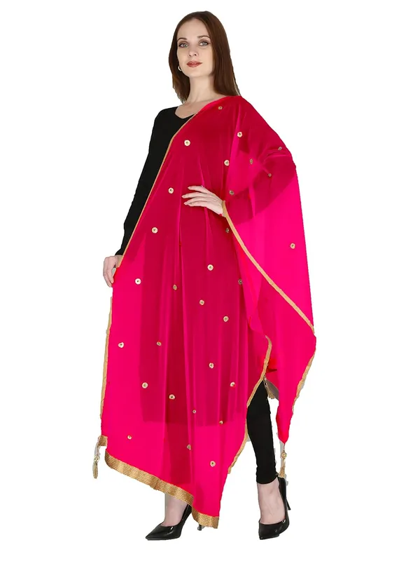 Women_S_Viscose_Net_Dupatta_With_Moti_Lace