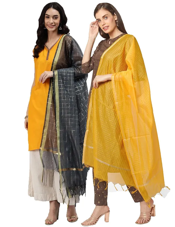 Banarasi_Chanderi_Checks_Dupatta