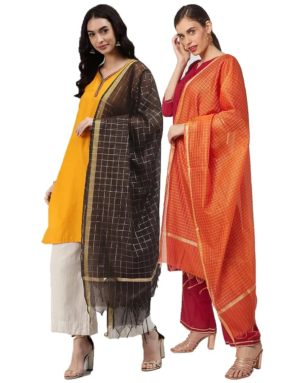 Banarasi_Chanderi_Checks_Women_Dupatta