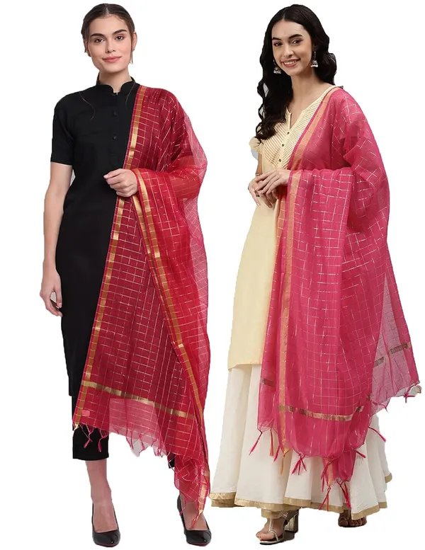 Banarasi_Chanderi_Checks_Women_Dupatta
