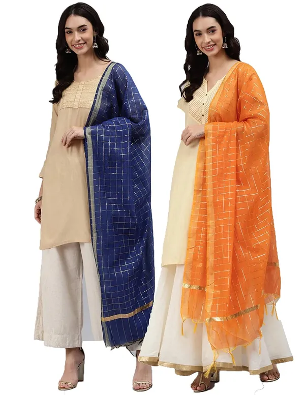 Banarasi_Chanderi_Checks_Dupatta