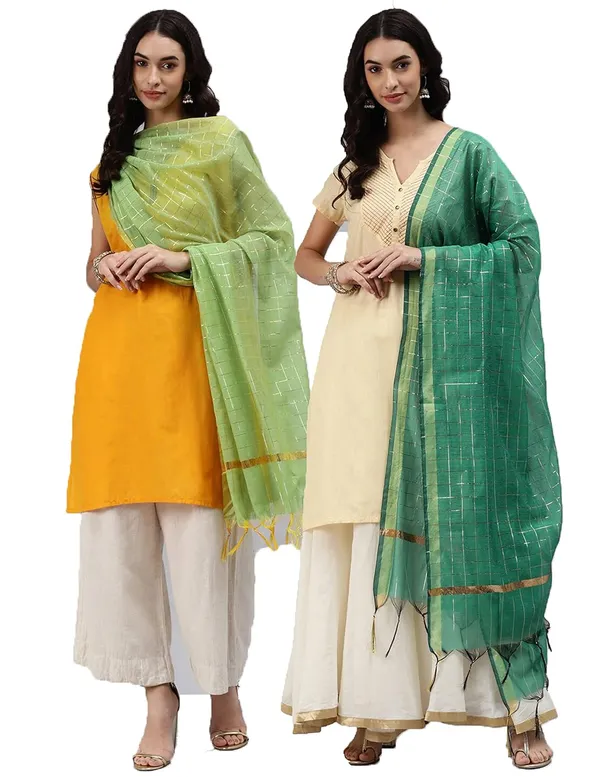 Banarasi_Chanderi_Checks_Women_Dupatta