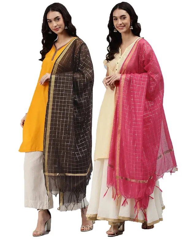 Banarasi_Chanderi_Checks_Women_Dupatta