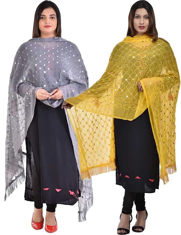 Women_S_Chiffon_Dupatta_With_Lace