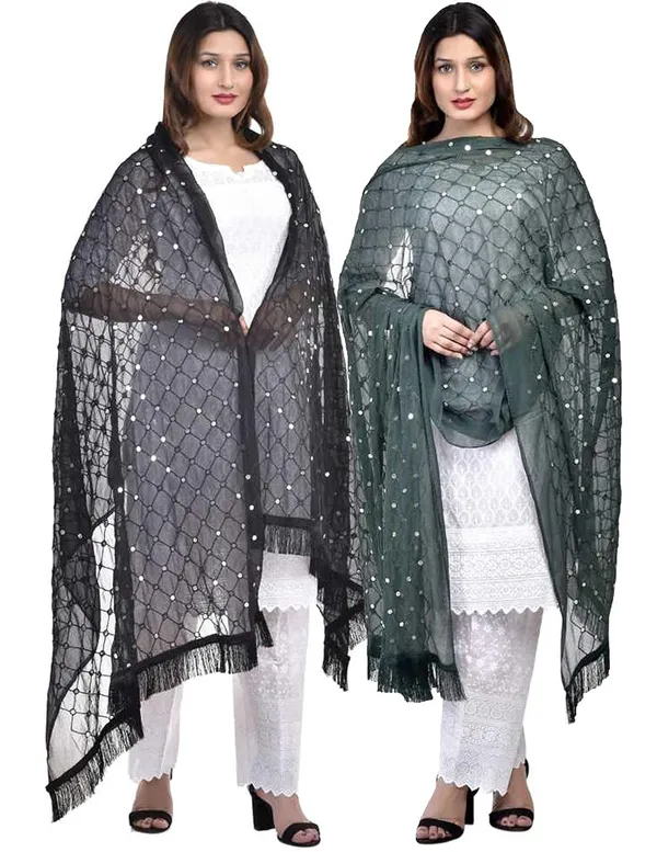 Women_S_Chiffon_Dupatta_With_Lace