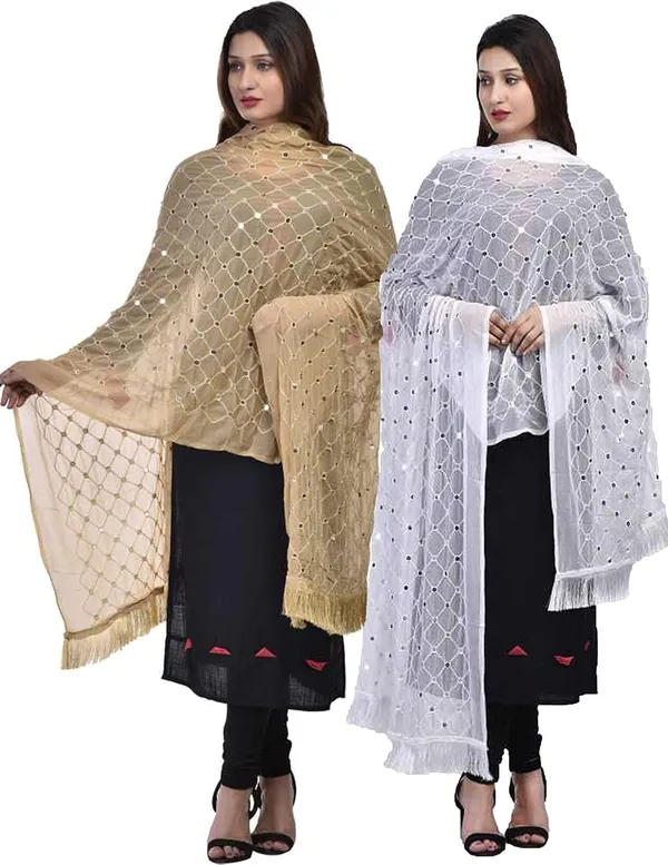 Women_S_Chiffon_Dupatta_With_Lace