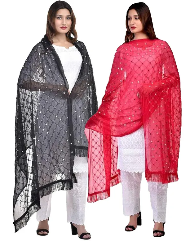 Women_S_Chiffon_Dupatta_With_Lace