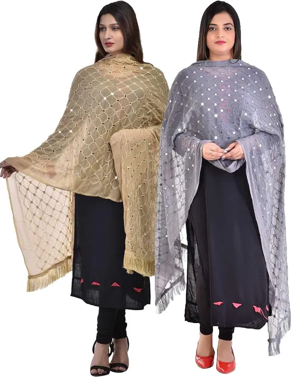 Women_S_Chiffon_Dupatta_With_Lace