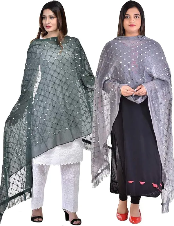 Women_S_Chiffon_Dupatta_With_Lace