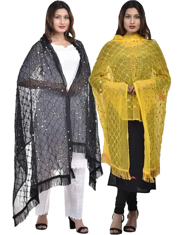 Women_S_Chiffon_Dupatta_With_Lace