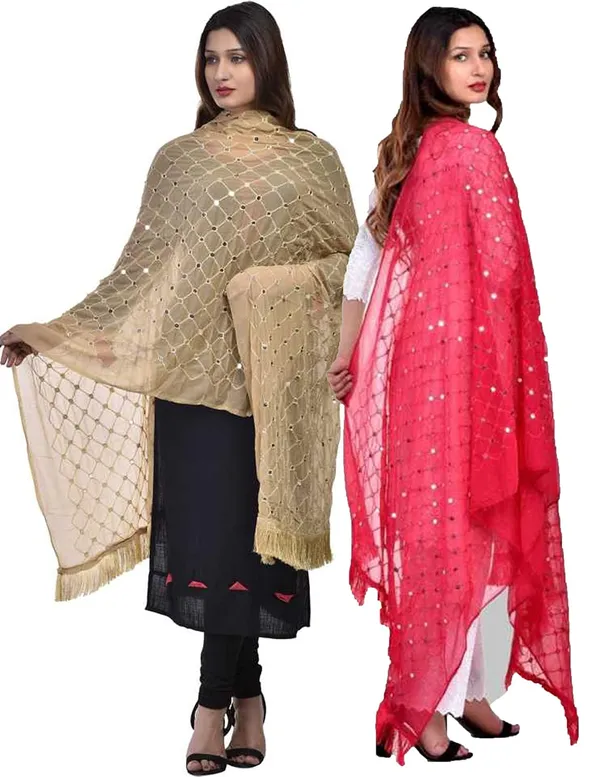 Women_S_Chiffon_Dupatta_With_Lace