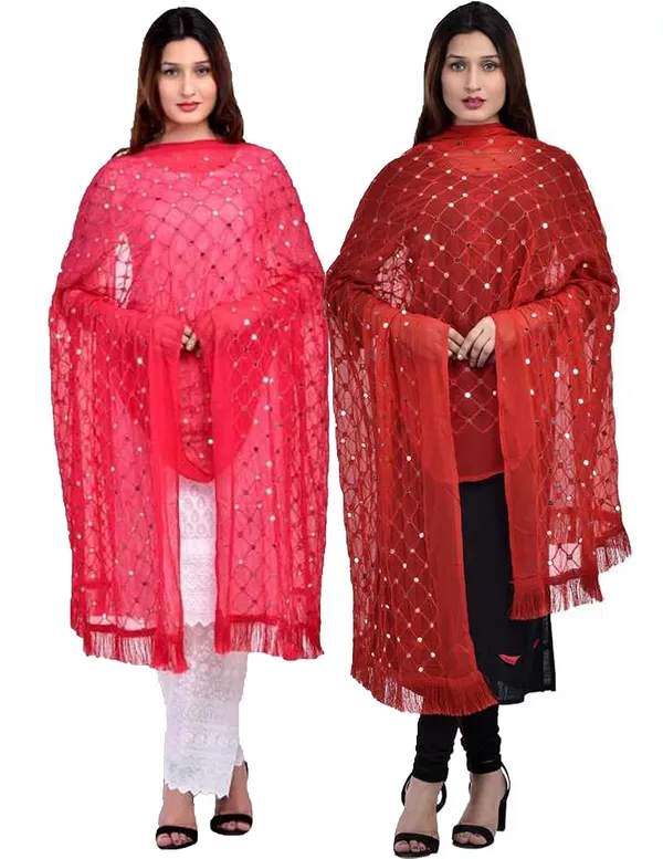 Women_S_Chiffon_Dupatta_With_Lace