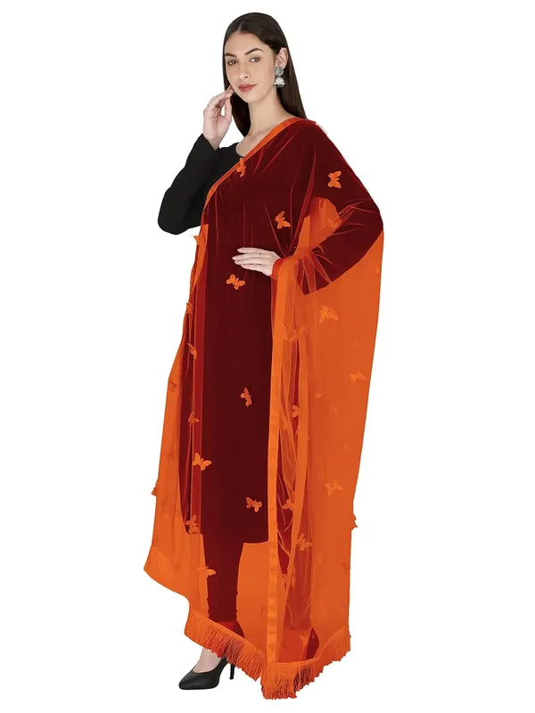 Women_Net_Dupatta_With_Embroidery_Work