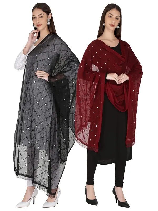 Women_S_Embroidered_Chiffon_Dupatta