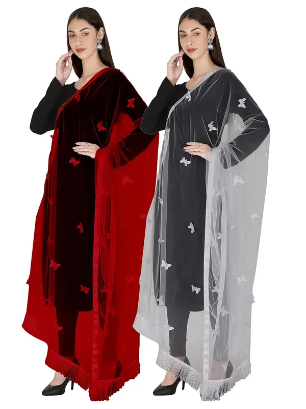 Women_Net_Dupatta_With_Embroidery