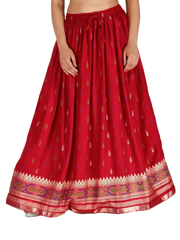 Women_S_Printed_Flared_Long_Skirt