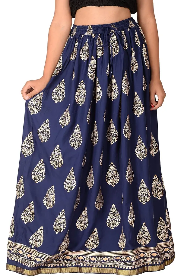 Printed_Flared_Long_Skirt_Br