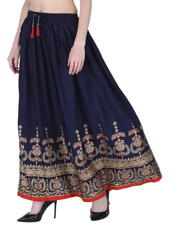 Women_S_Printed_Flared_Long_Skirt