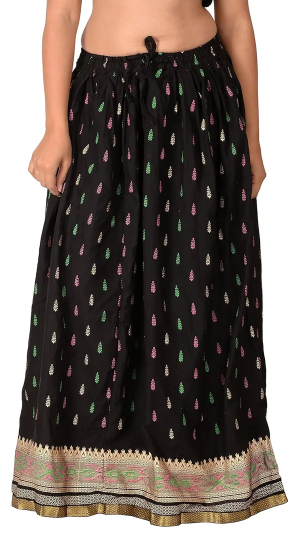 Women_S_Printed_Flared_Skirt