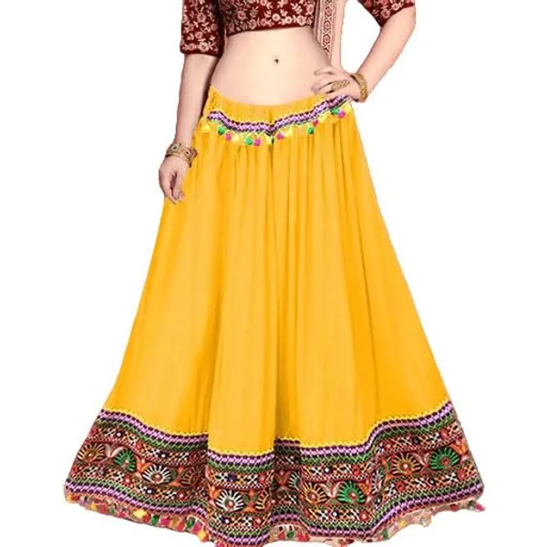 Rajasthani_Embroidered_Border_Rayon_Skirt_For_Women
