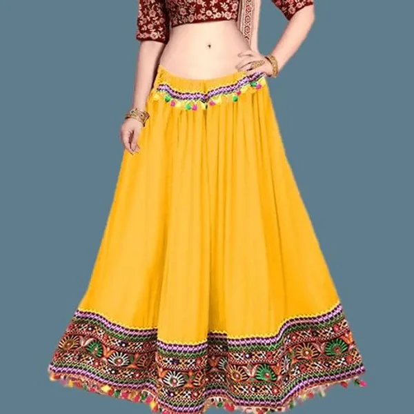 Rajasthani_Embroidered_Border_Rayon_Skirt_For_Women
