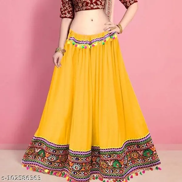 Rajasthani_Embroidered_Border_Rayon_Skirt_For_Women