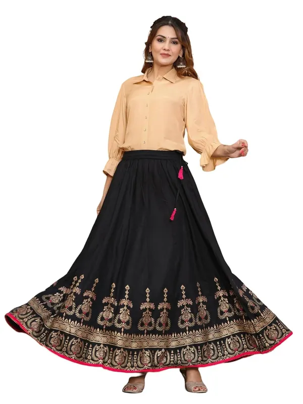 Long_Block_Print_Skirt_For_Women